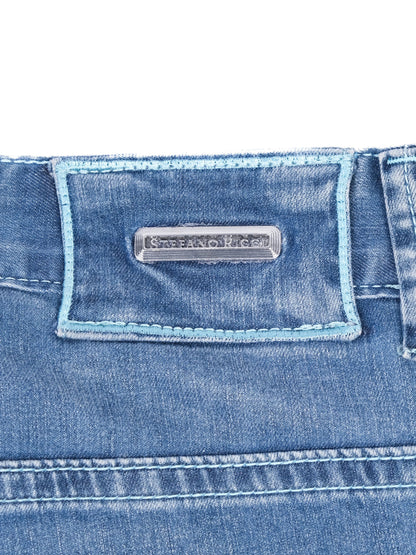 Excellent Stefano Ricci Light Blue Cotton Jeans Size XXL