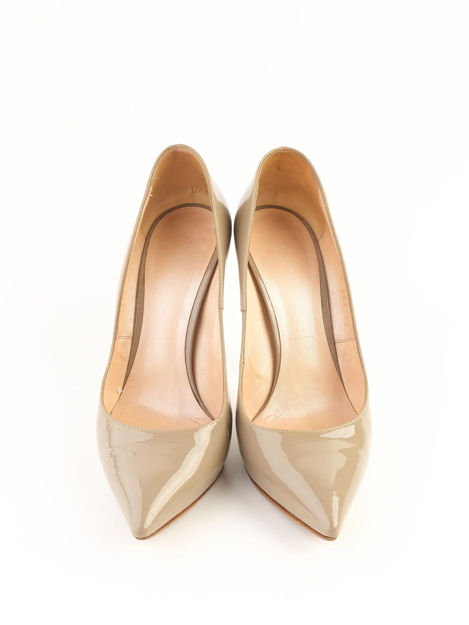 Excellent Casadei Gray Leather High-Heeled Shoes Size N/A