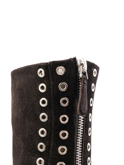 Excellent Alexander McQueen Black Suede Boots Size 39.5