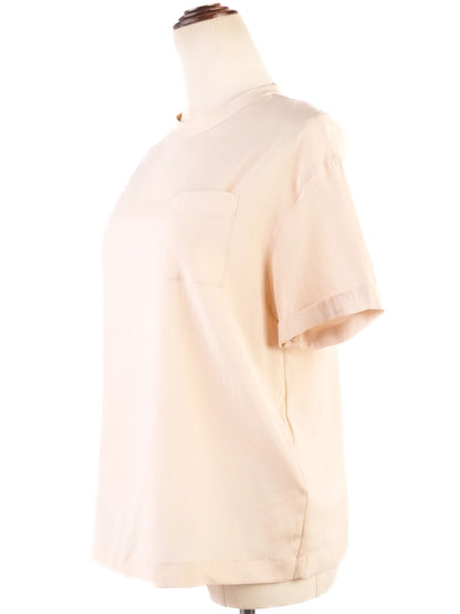 Excellent Brunello Cucinelli Orange Silk T-Shirt Size XS