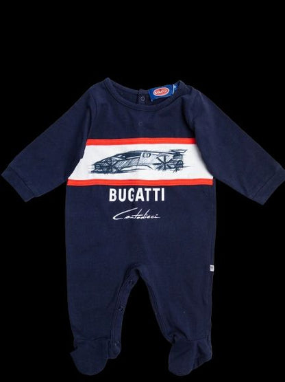 Bugatti Blue Infant Romper for Kids Size 0-3 Months