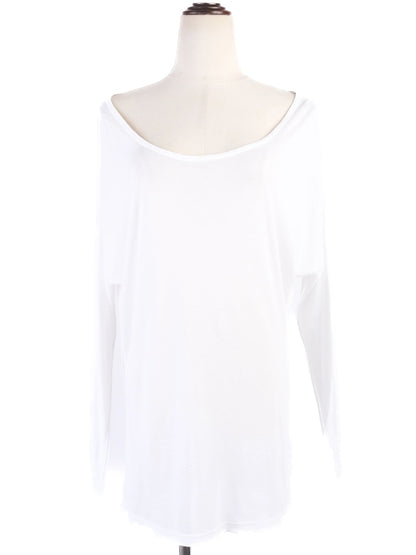 NEW Dolce Gabbana White Modal Off-Shoulder Blouse Size L