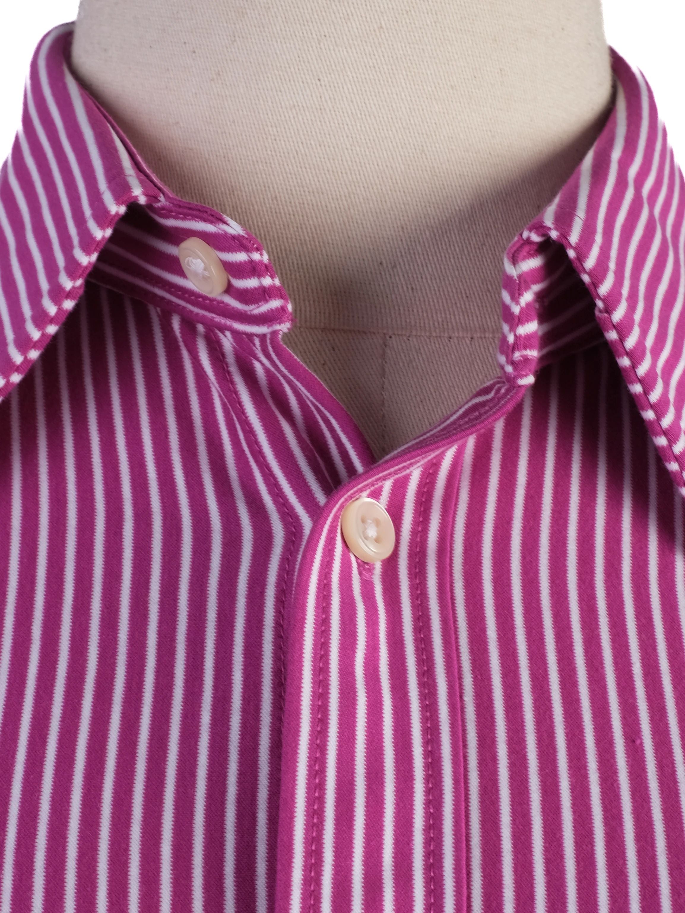 Excellent Polo Ralph Lauren Pink Striped Cotton Shirt Size S