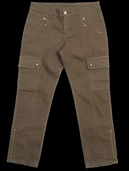 Excellent Escada Green Cargo Pants Size S - Slim Fit, Multiple Pockets