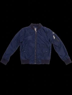 Excellent ADD Navy Blue Nylon Kids Jacket Size 10 with Zippered Pocket