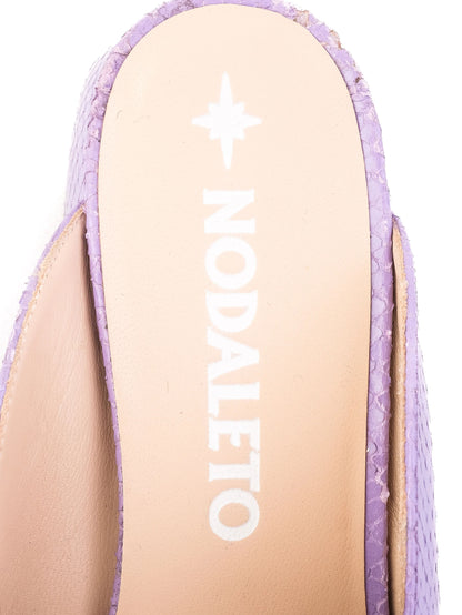 Excellent Purple Leather Slip-On Loafers Size 38 Women&