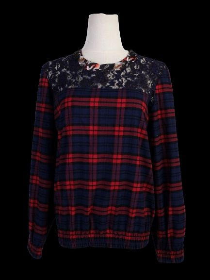 Sportmax Excellent Condition Plaid Long-Sleeve Shirt Size S