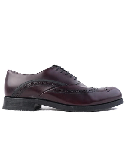 Excellent Prada Black Leather Brogue Shoes Size 40.5 for Men
