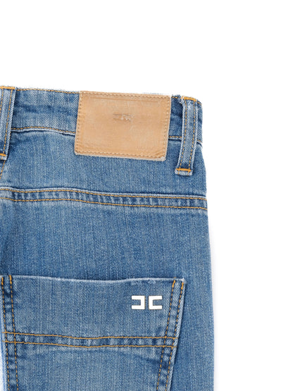 Excellent Elisabetta Franchi Blue Flared Denim Jeans Size S