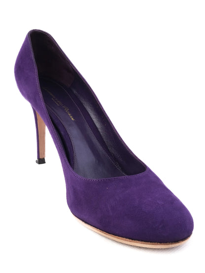 Excellent Gianvito Rossi Purple Leather Stiletto Heels Size 39.5