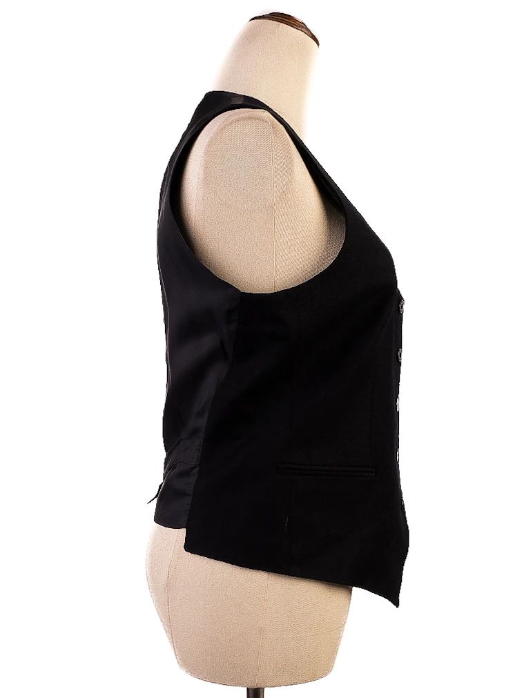 Excellent J.Lindeberg Blue Wool Button-Up Vest with Buckle