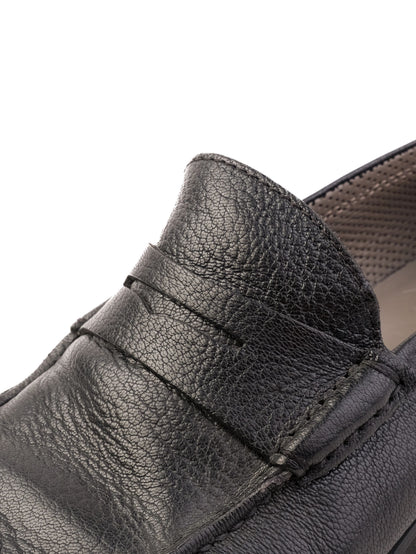 Excellent Aldo Brue Black Leather Loafers Size 39 for Men