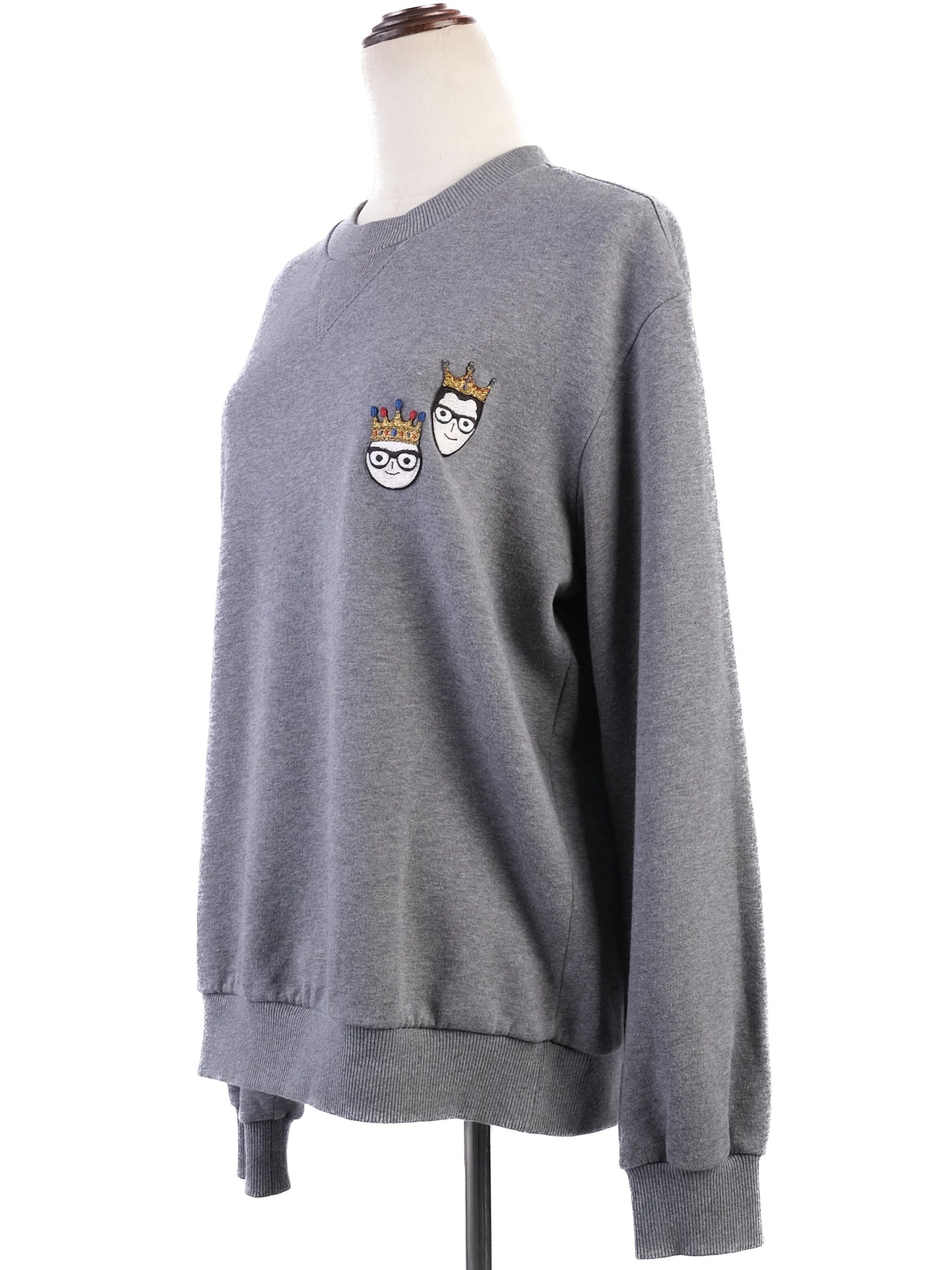 Excellent Dolce Gabbana Gray Cotton Sweatshirt Size S with 
