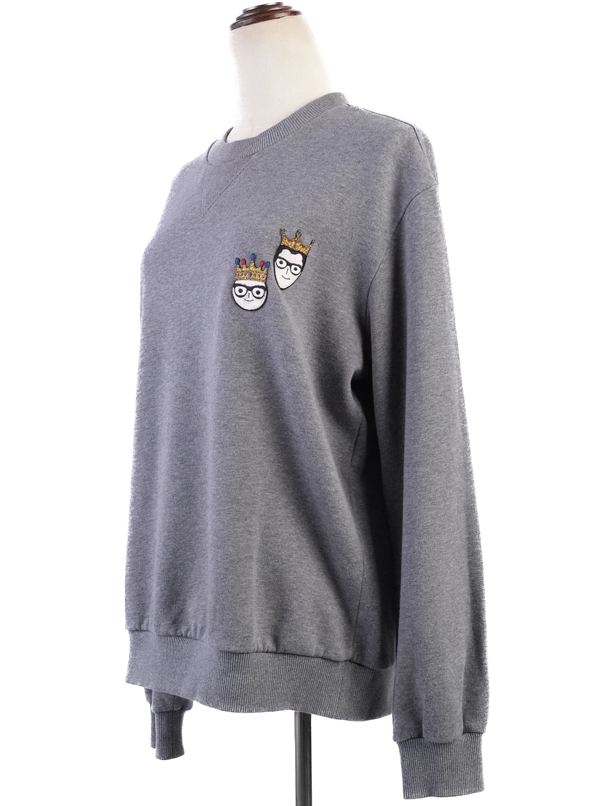 Excellent Dolce Gabbana Gray Cotton Sweatshirt Size S with 
