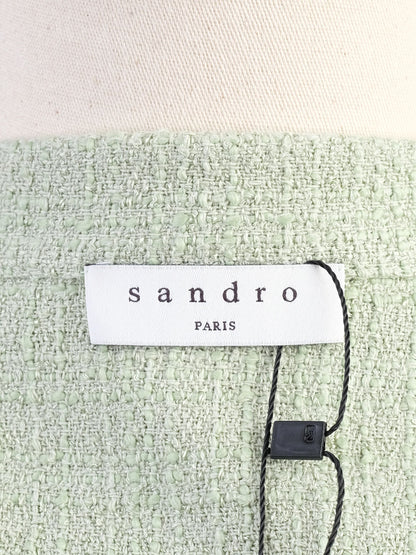 Excellent Sandro Blue Viscose Dress Double-Breasted Size M