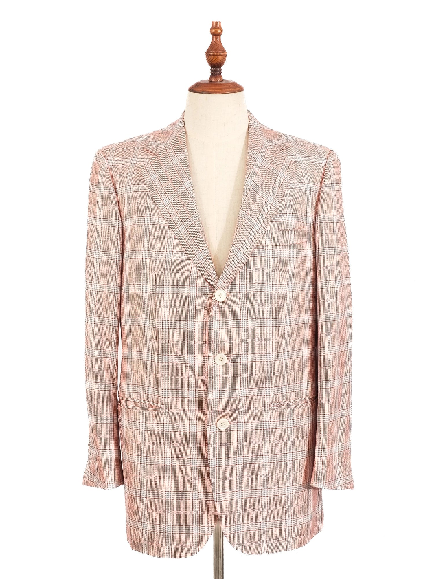 Excellent Feru Plaid Blazer Combined Wool Size M for Men