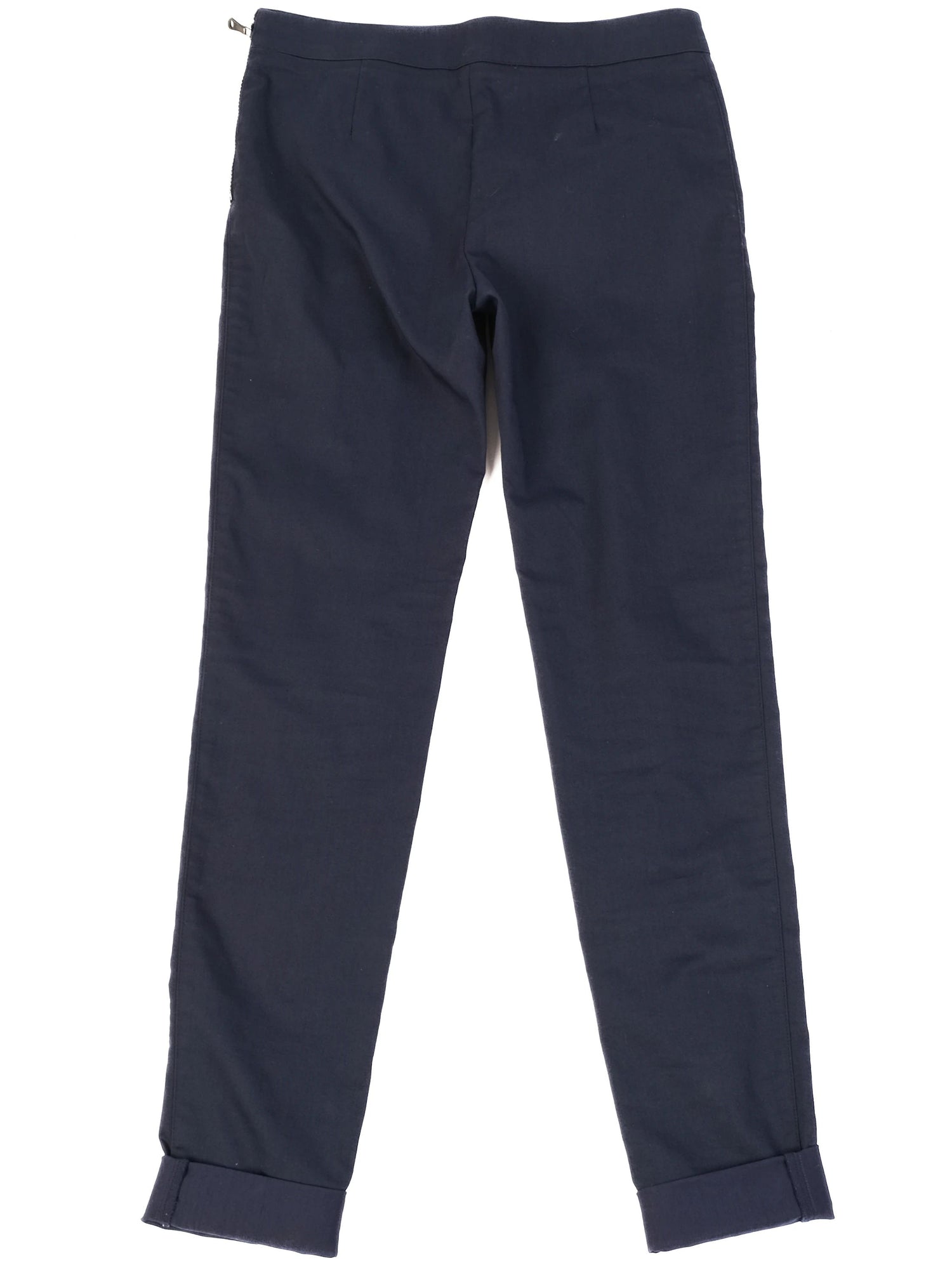 Excellent Dolce Gabbana Navy Blue Nylon Pants with Zippered Pockets