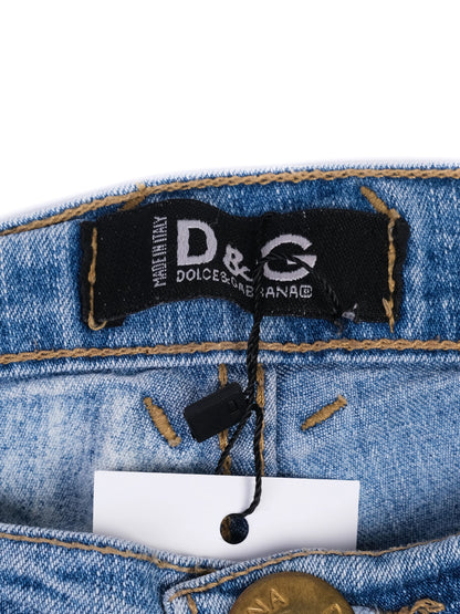 Excellent Dolce Gabbana Blue Denim Flare Jeans Size M