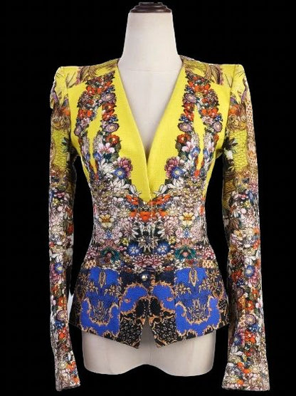 Excellent Roberto Cavalli Vibrant Blazer S Combined Colors