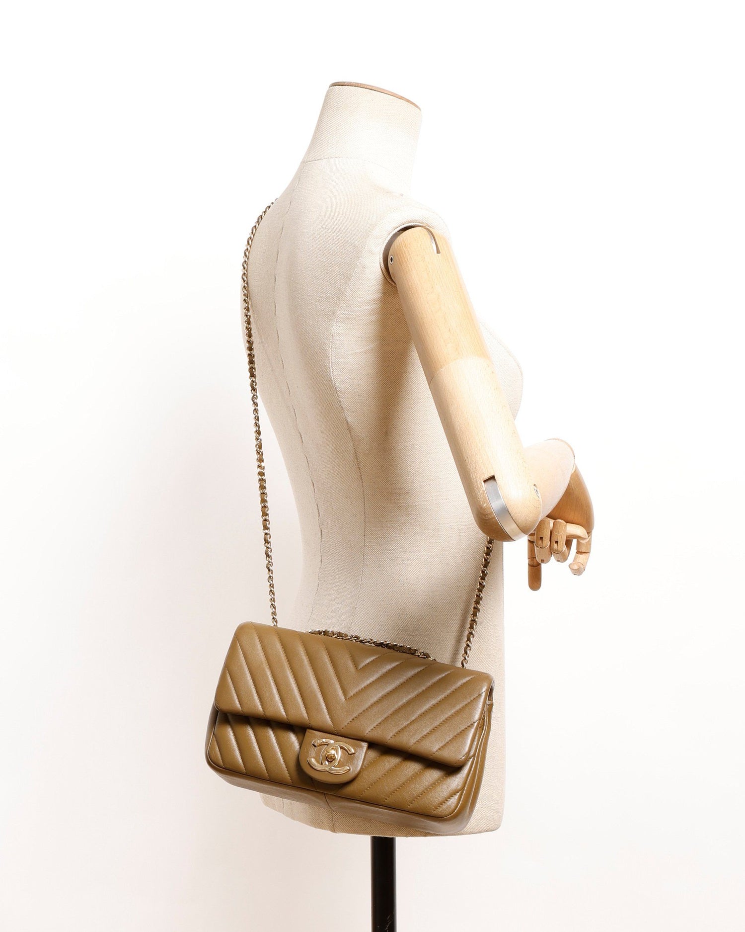 Chanel Small Chevron Double Flap Bag