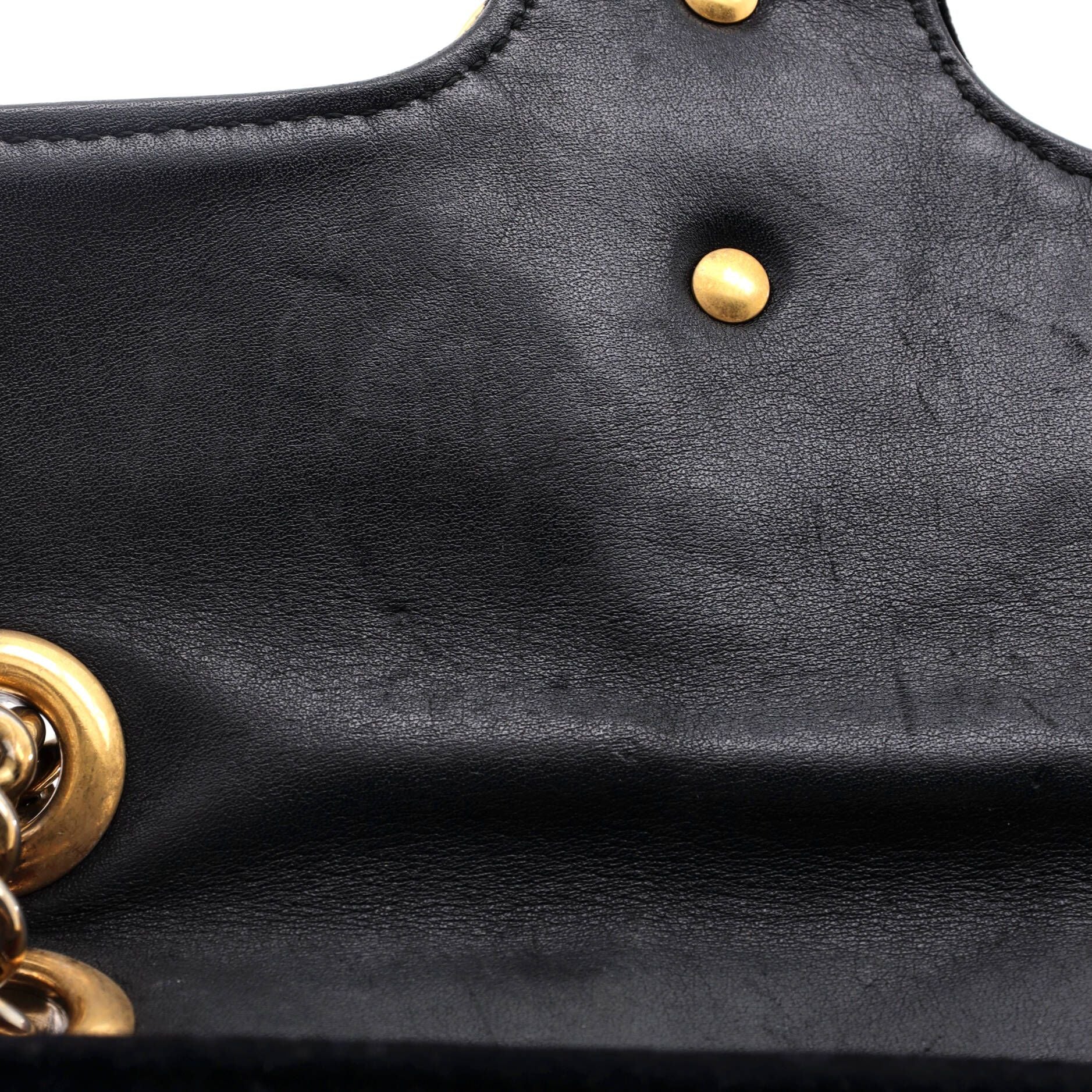 Gucci GG Marmont Flap Bag Matelasse Velvet Small