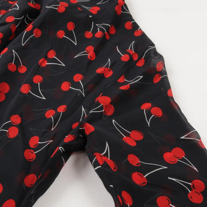 Saint Laurent Paris Blouse Black Red White Silk