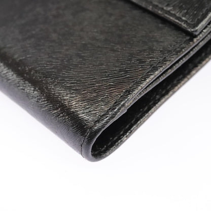 Fendi Wallet Leather Black Auth
