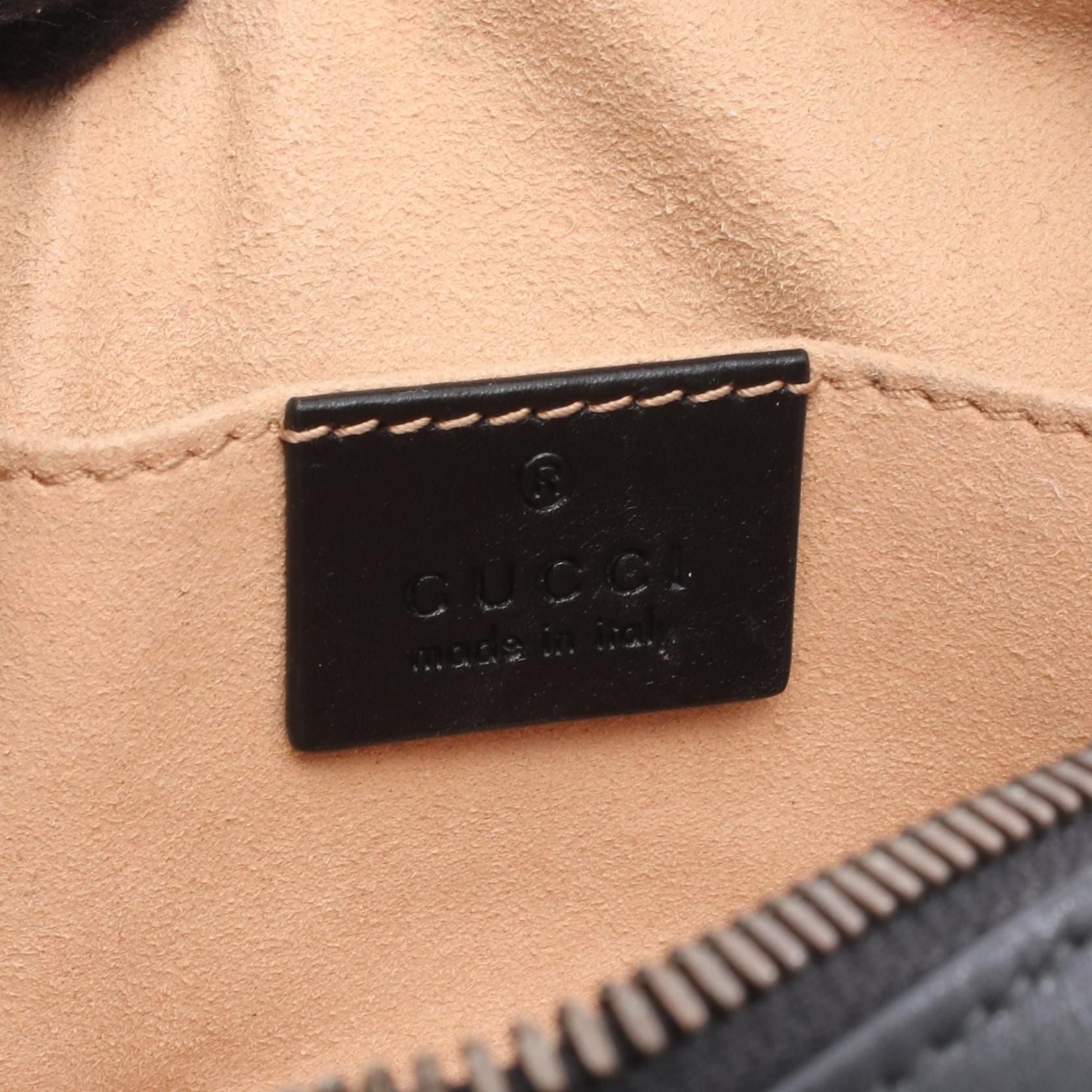 Gucci Gg Marmont Waist Bag Black Leather 476434