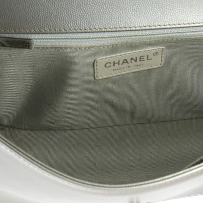 Chanel Boy Flap Bag Chevron Caviar New Medium