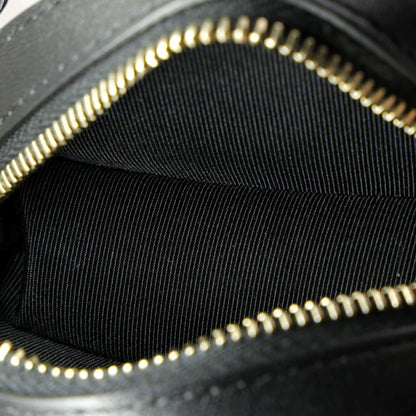 Chanel Frame Chain Around Round Clutch With Chain Quilted Lambskin Mini