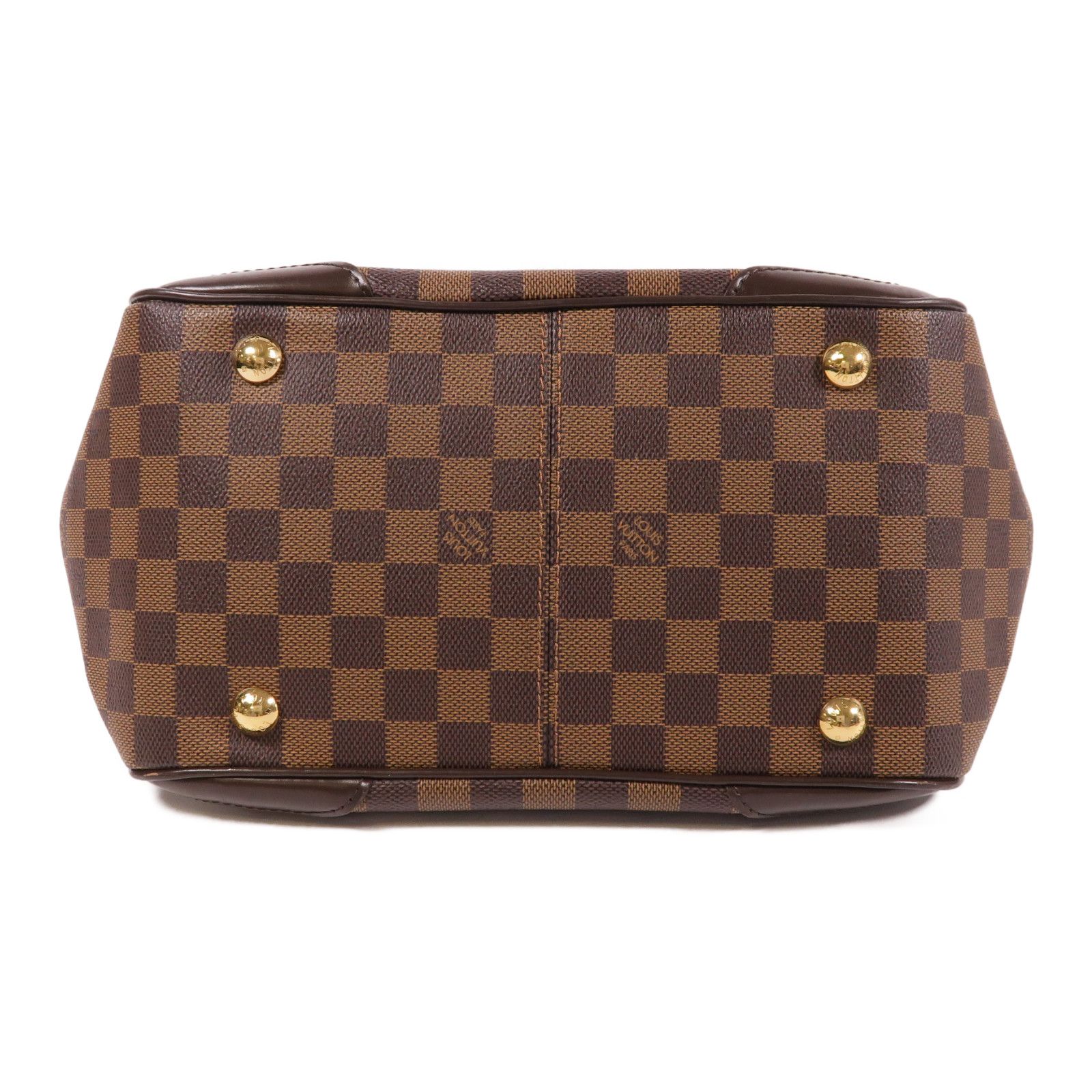 Louis Vuitton [special] [offer] Damier Verona Pm Gold Buckle Shoulder Bag Brown Ebene Brown Shoulder Bag N 41117