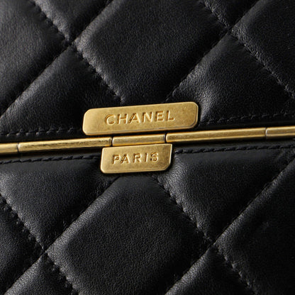 Chanel Diamond Lock Cc Phone Holder Crossbody Bag Quilted Lambskin Mini