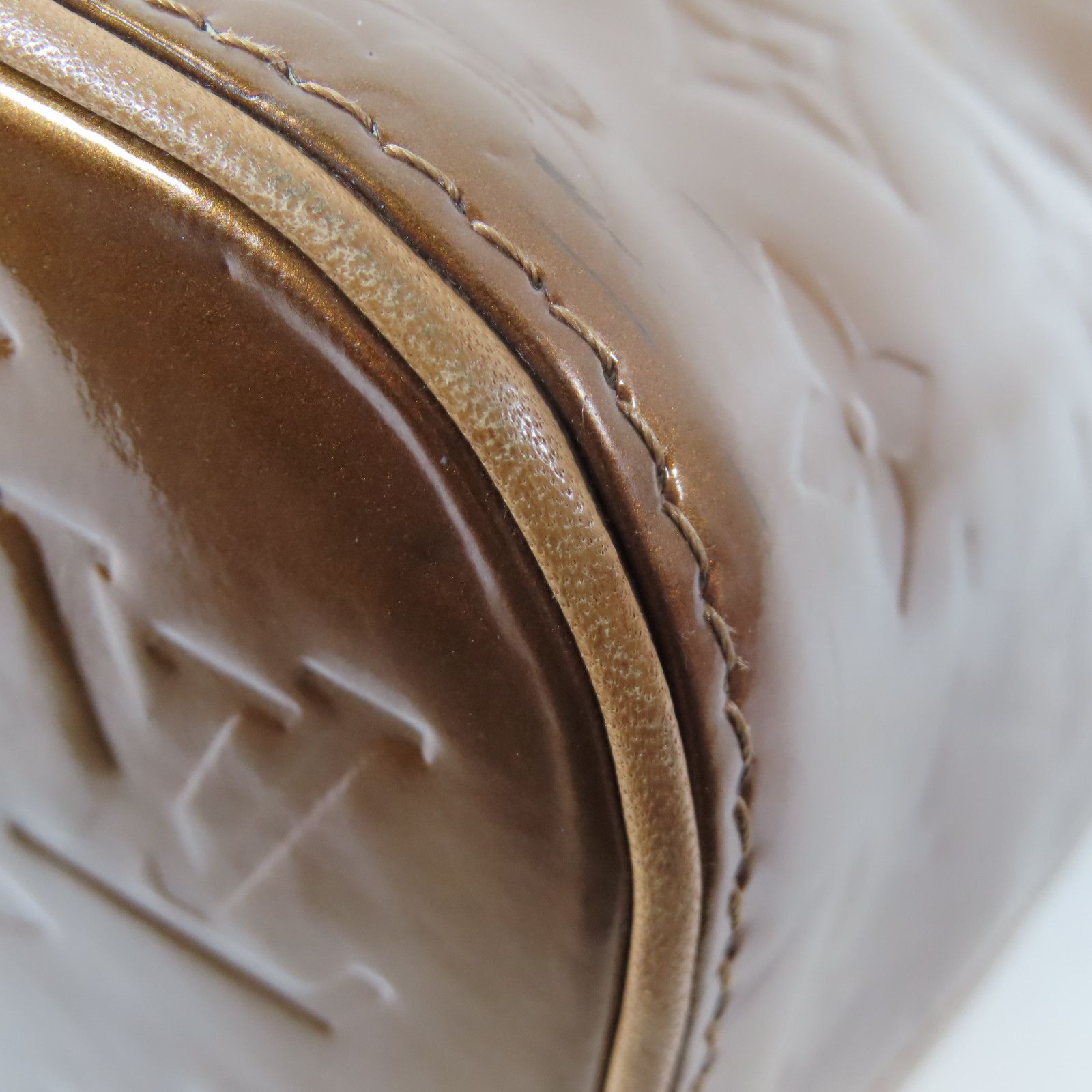 Louis Vuitton Vernis Houston Gold Shoulder Bag Color Brown Bronze Brown Shoulder Bag M 91122