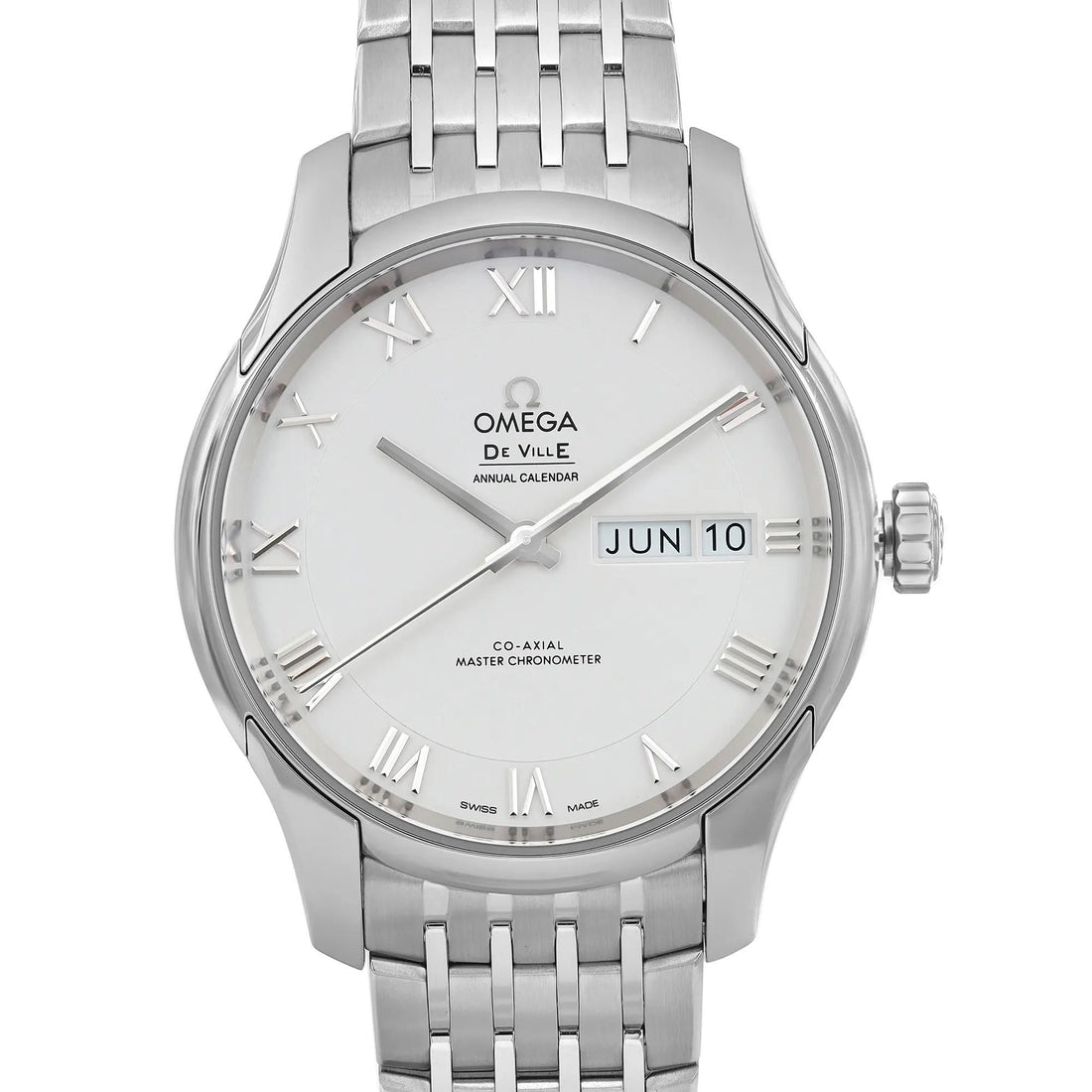 Omega De Ville Hour Vision 41mm Steel White Dial Men Watch 433.10.41.22.02.001