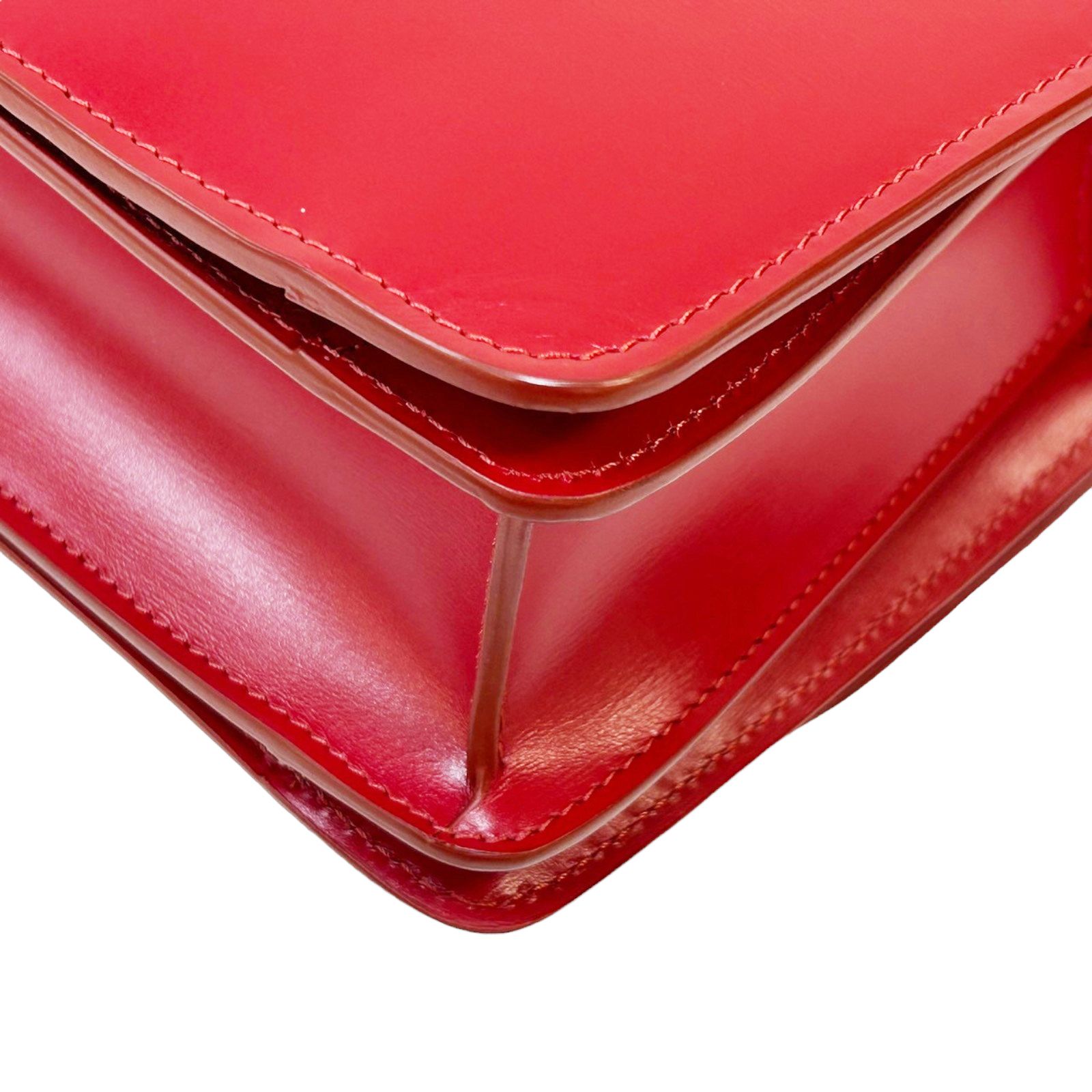 Celine Small Classic Shoulder Bag Red Box Calfskin