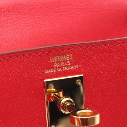 Hermes Mini Kelly Crossbody Hand Bag D Gulliver Leather Red Ghw