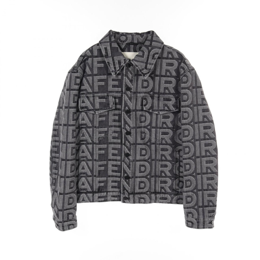 Fendi Marc Jacobs Denim Jacket Fw 1027 Am 6p Cotton Gray Mens 54