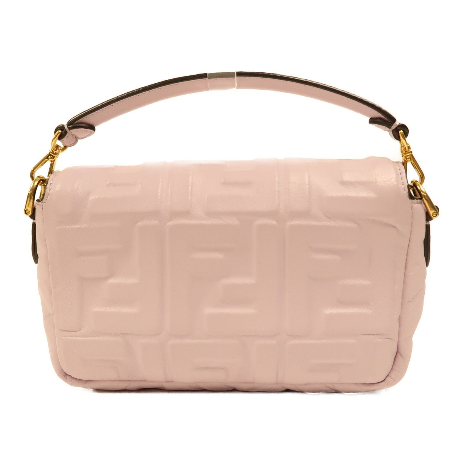 Fendi Sheepskin Leather Baguette Mini Golden Hand-turned Shoulder And Back Bag Purple 2way Shoulder Bag Purple Black La