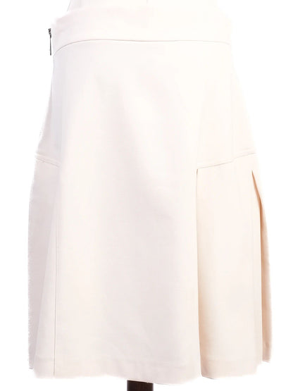 Excellent Pinko White Pleated Skirt in Viscose Size M