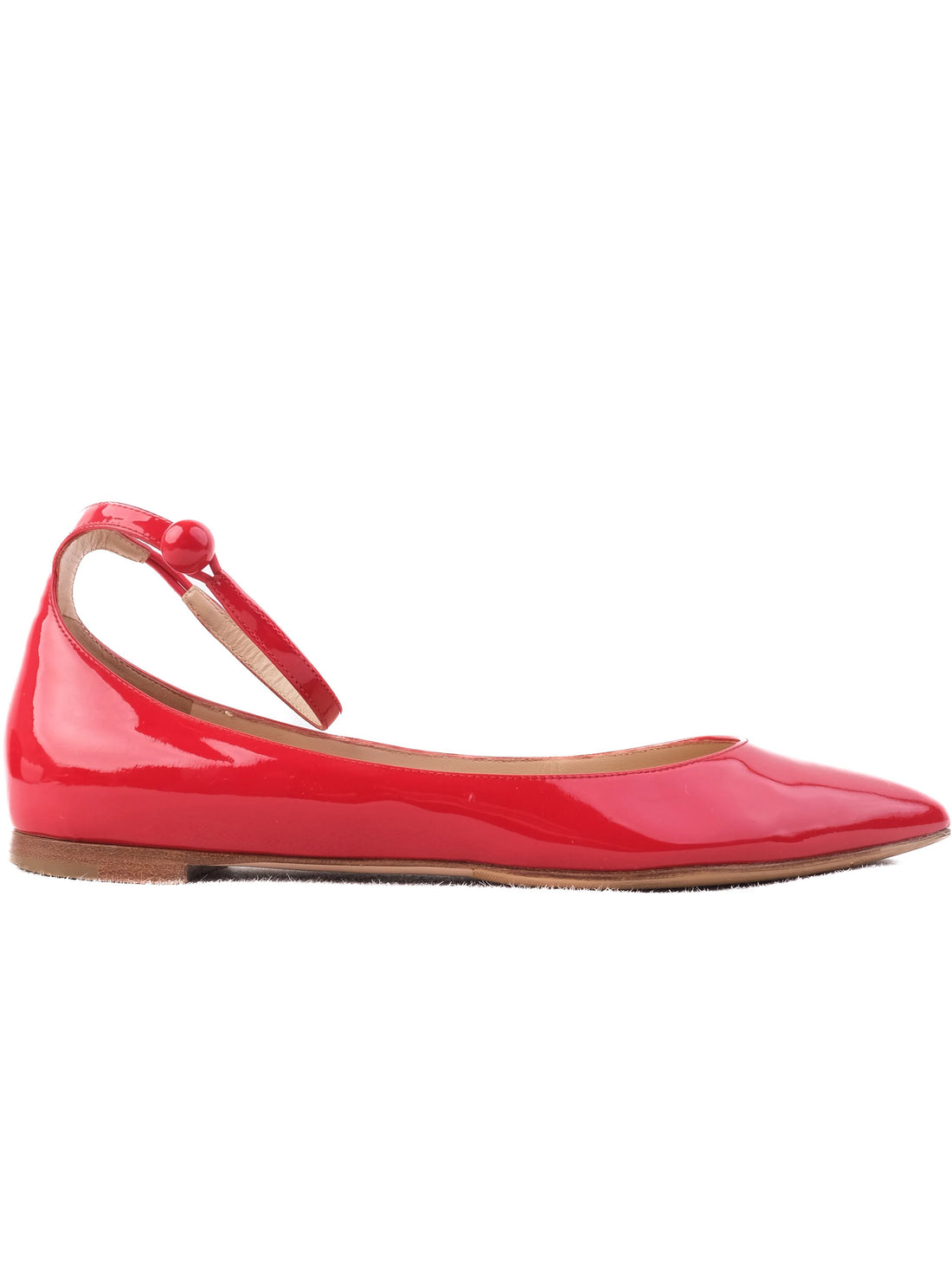 Excellent Gianvito Rossi Red Patent Leather Ballet Flats Size 37
