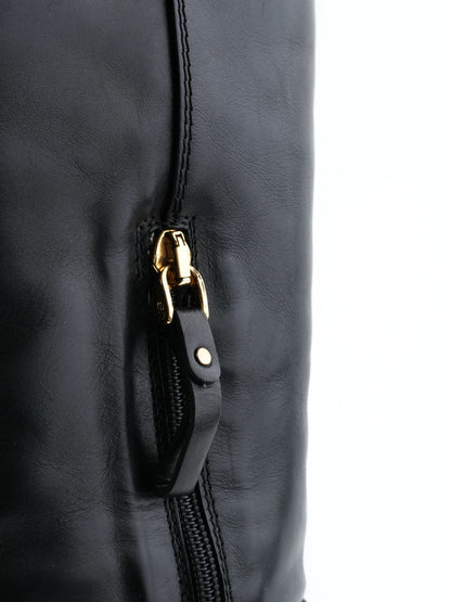 NEW Sergio Rossi Black Leather Knee-High Boots Size 38