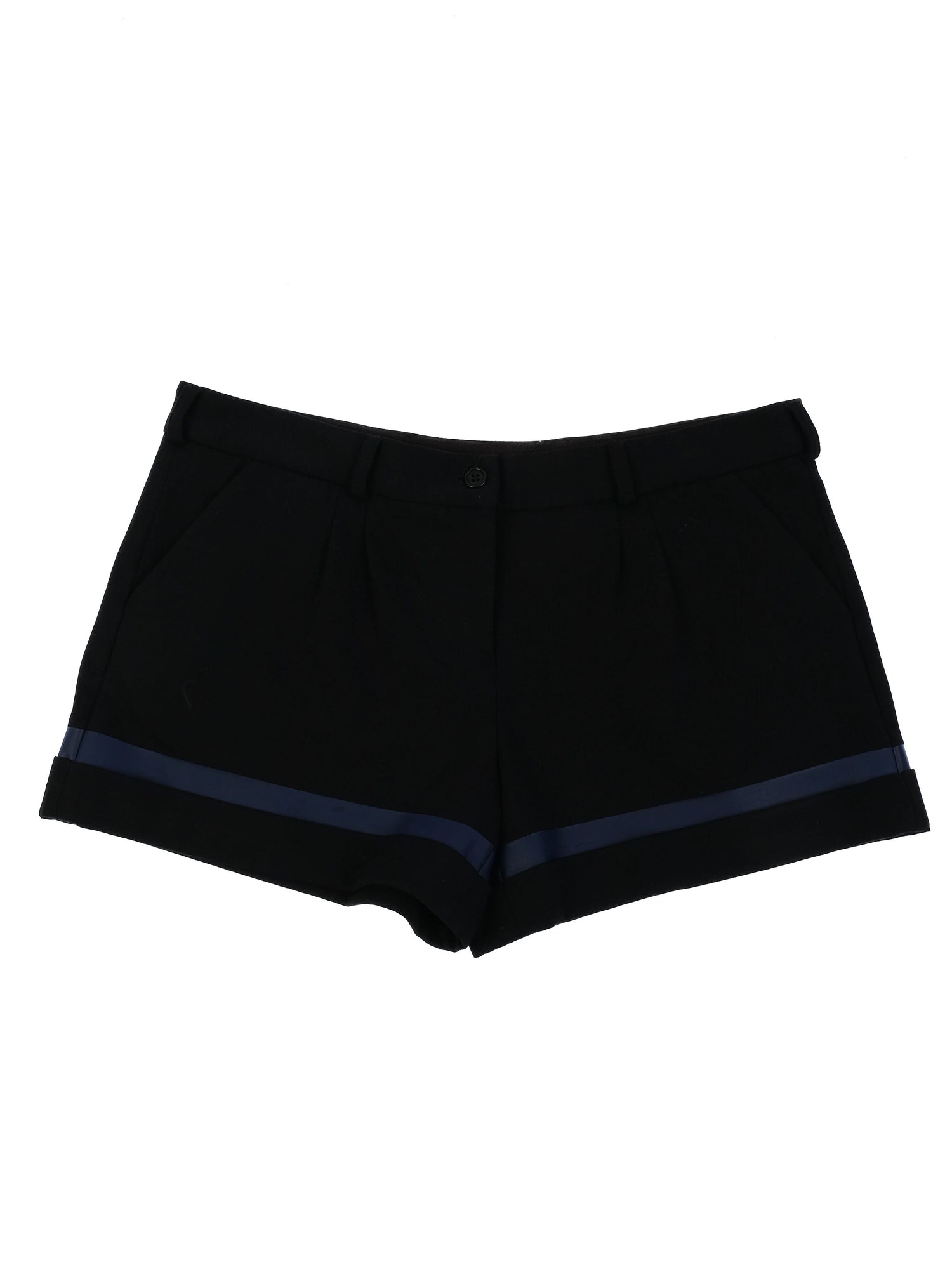 Excellent Markus Lupfer Black Shorts with Blue Stripes Size M