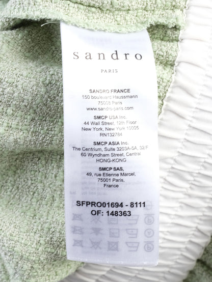 Excellent Sandro Blue Viscose Dress Double-Breasted Size M