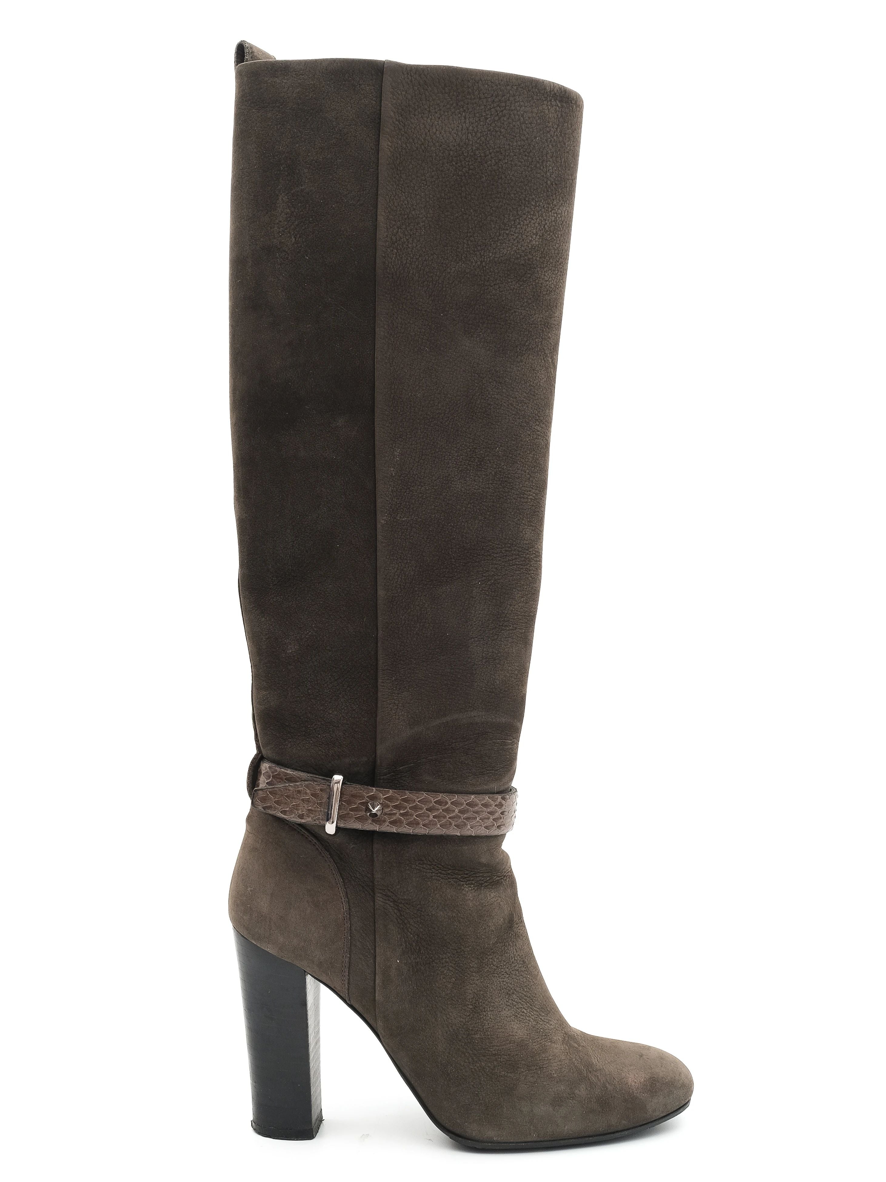 NEW Barbara Bui Green Suede Knee-High Boots Size 39