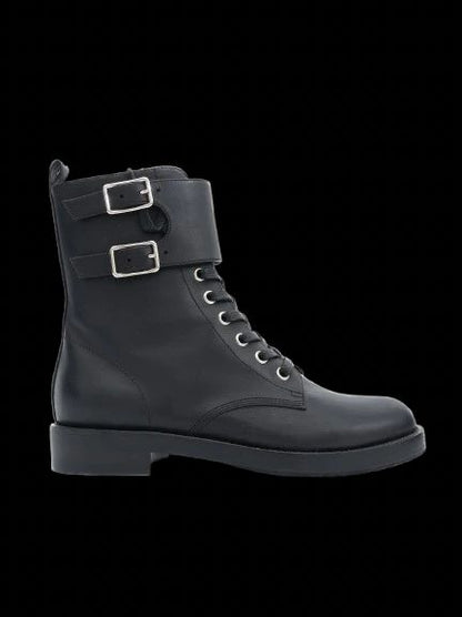 Perfect Gianvito Rossi Black Leather Lace-Up Boots Size 35