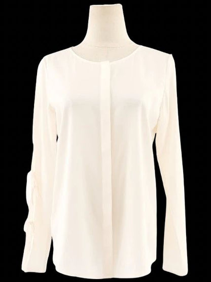 Excellent Hugo Boss Yellow Silk Blouse Long Sleeve XS