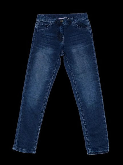 Excellent Monnalisa Blue Cotton Jeans for Kids, Size 7