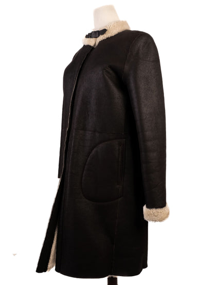 Average Simonetta Ravizza Orange Coat Size S with Shearling