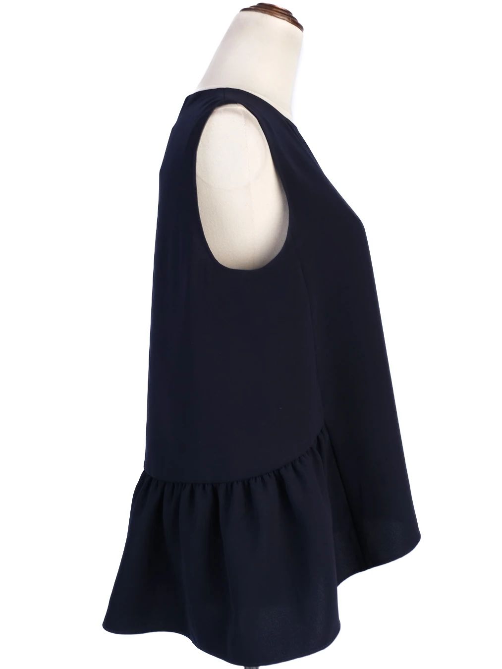 Excellent Carolina Herrera Blue Sleeveless Blouse Size M/S