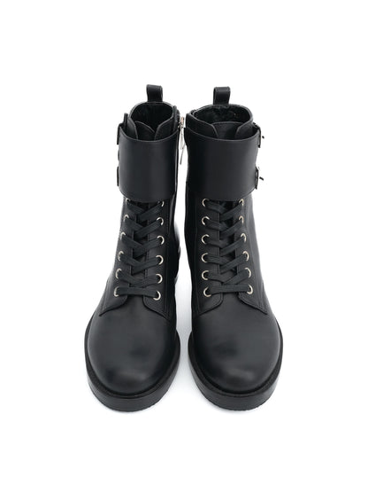 Perfect Gianvito Rossi Black Leather Lace-Up Boots Size 35